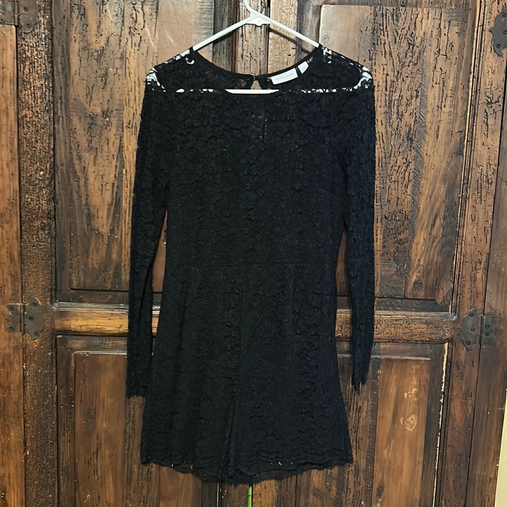 Black lace romper